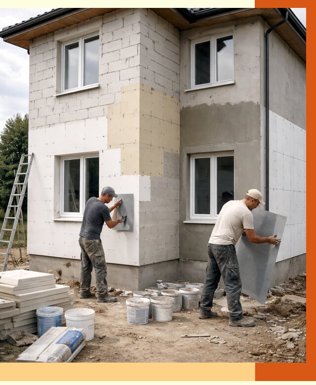 Утепление дома из газобетона в Лесозаводске от 4342 руб./м² — заказать у ТепломастерЛсз